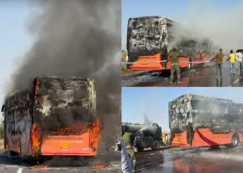 Jaisalmer Bus Accident Reason: चलती AC बस बनी आग का गोला, 15 झुलसे-10 की मौत की आशंका, बच्चों ने लगाई छलांग!