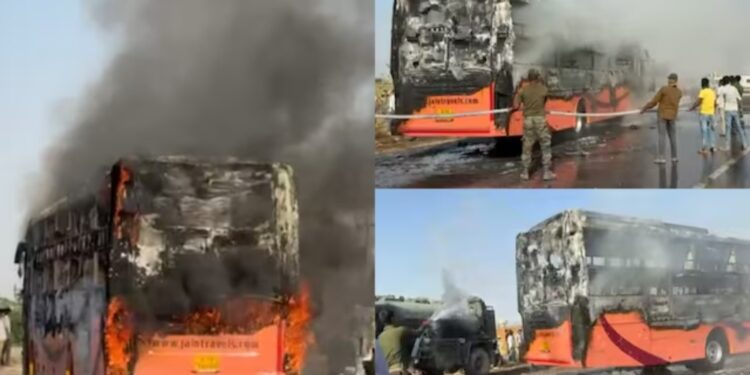 Jaisalmer Bus Accident Reason: चलती AC बस बनी आग का गोला, 15 झुलसे-10 की मौत की आशंका, बच्चों ने लगाई छलांग!
