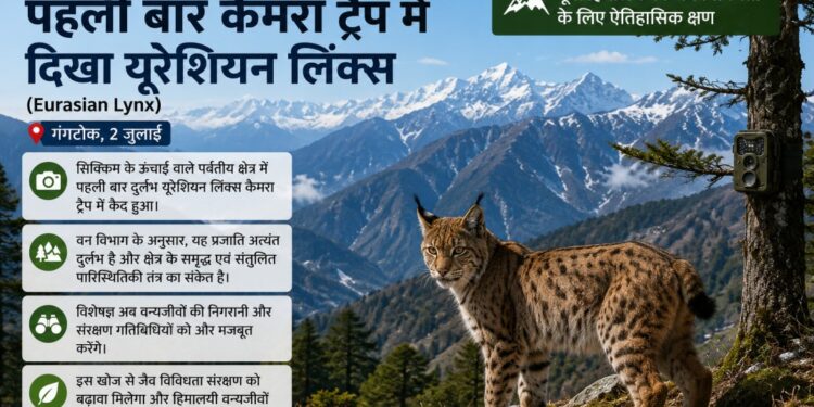सिक्किम में दुर्लभ यूरेशियन लिंक्स पहली बार कैमरे में कैद
